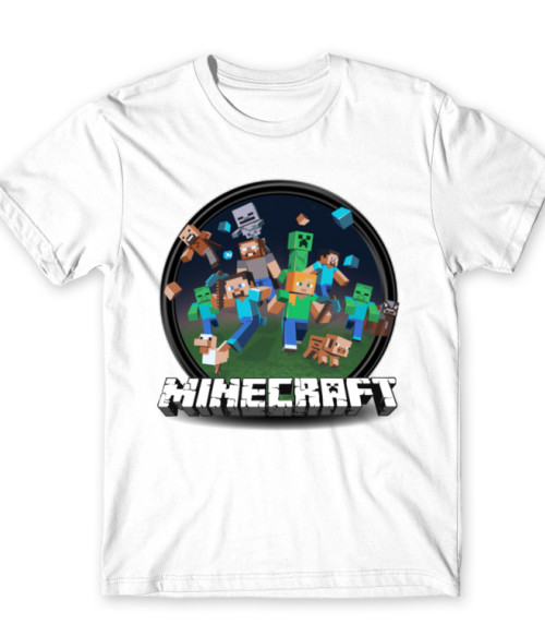 Kerek Minecraft logó 2 Póló - Ha Minecraft rajongó ezeket a pólókat tuti imádni fogod!